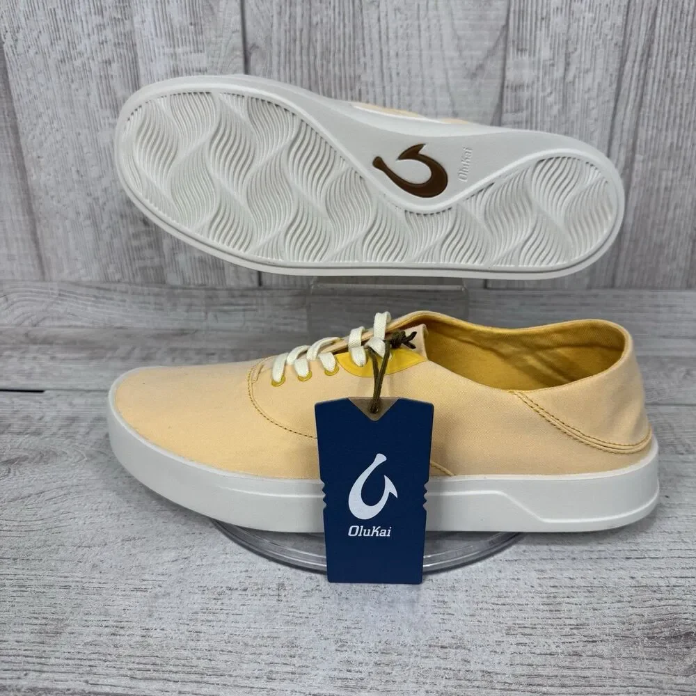 Olukai Tradewind Canvas Casual Shoes Mens Sz 11.5 Solar Glow/orange Sherbet New